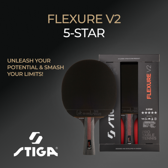 STIGA Stiga Pingisracket Flexure V2, 5-stjärnigt på