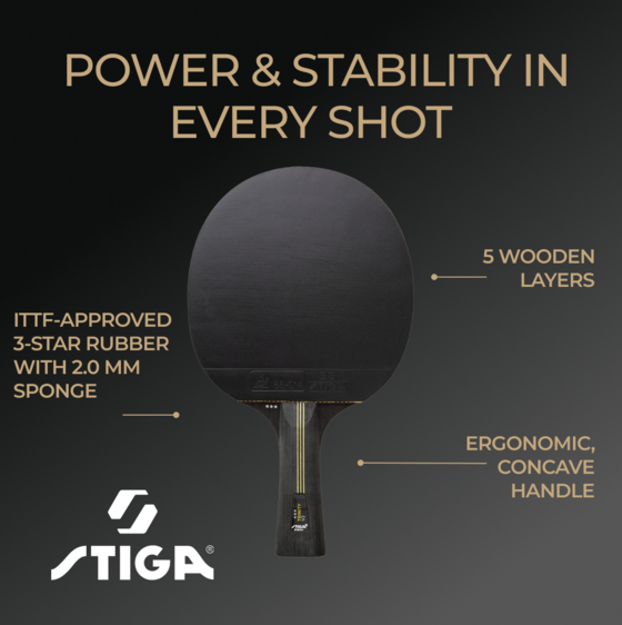 STIGA Stiga Pingisracket Trinity V2, 3-stjärnigt på