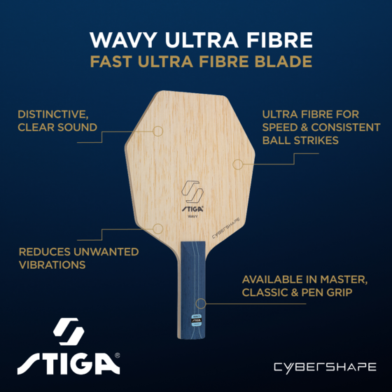 STIGA Stiga Pingisstomme Wavy Ultra Fibre Cybershape på