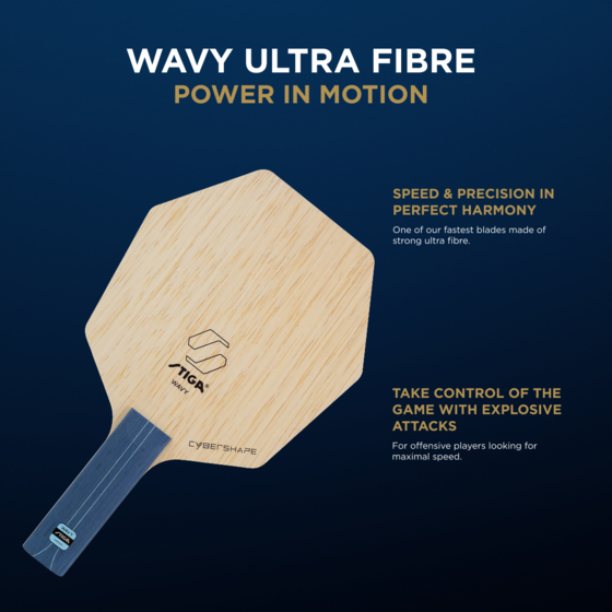 STIGA Stiga Pingisstomme Wavy Ultra Fibre på