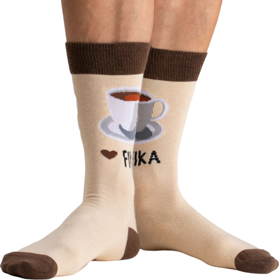 SVENSK HUSMAN Strumpor - Kaffekopp Fika på