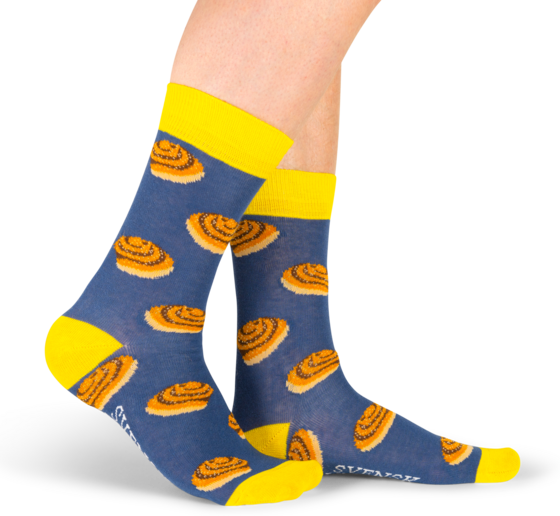 SVENSK HUSMAN Strumpor - Kanelbulle på