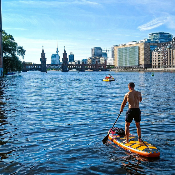 MATCHU SPORTS Sup Bräda Deluxe 320x81x15cm - Uppblåsbar upp till 150kg - Stand Up Paddle Board med Kajaksäte på