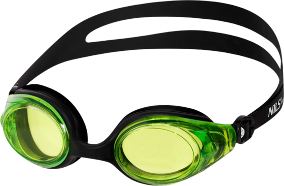NORTHIX Swimming Goggles, Anti-fog, Black/green på