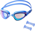 NORTHIX Swimming Goggles, Anti-fog, Uv Protection, Blue/rainbow på