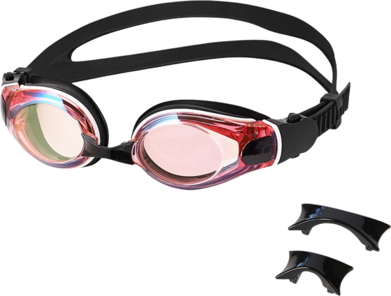 NORTHIX Swimming Goggles, Black/rainbow, Anti-fog, Uv Protection på