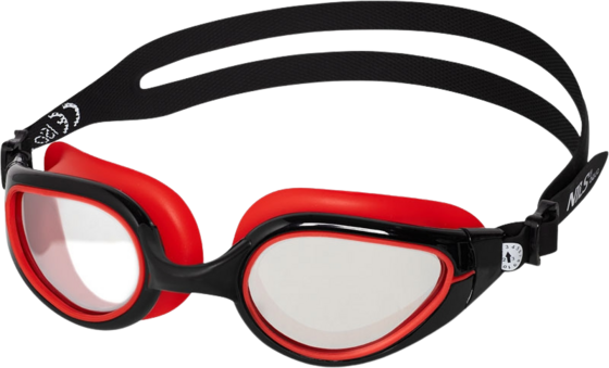 NORTHIX Swimming Goggles, Black/red, Anti-fog, Uv Protection på