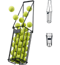 NORTHIX Tennis Ball Basket, Black Metal, Fold-down Handles på