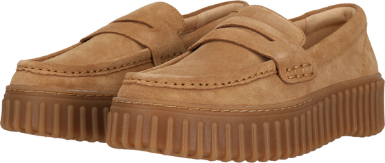 CLARKS Torhill Penny Ljusbrun Mocka på