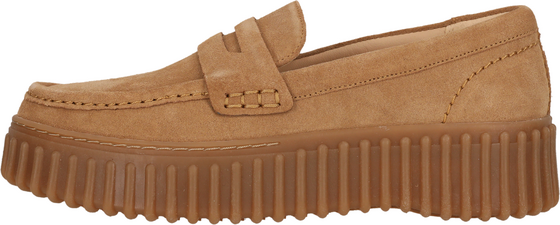 CLARKS Torhill Penny Ljusbrun Mocka på
