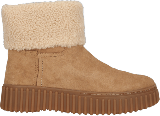 CLARKS Torhill Turn Ljus Tan Med Foderade Linjer på