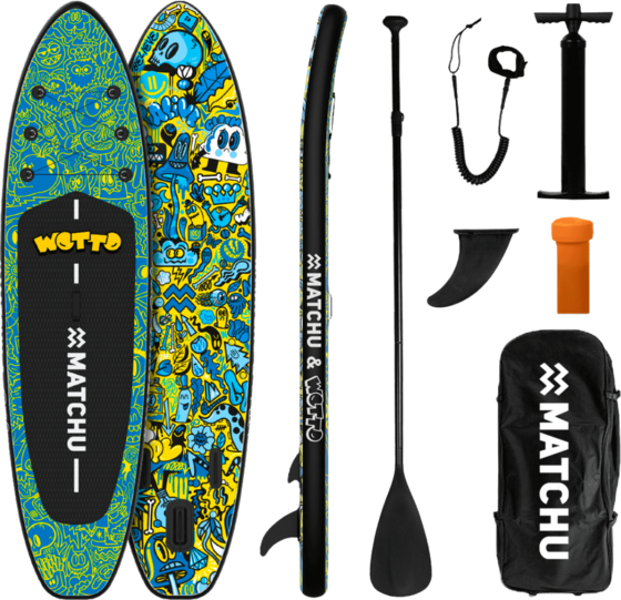 MATCHU SPORTS Uppblåsbar Sup Bräda Wotto 320x81x15cm - Upp Till 150kg - Stand Up Paddle Board på