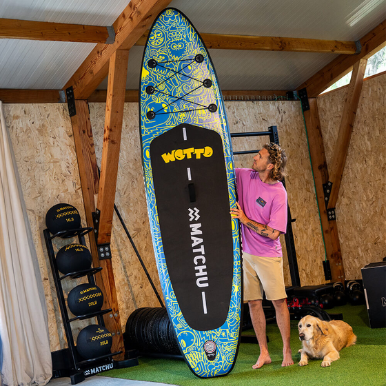 MATCHU SPORTS Uppblåsbar Sup Bräda Wotto 320x81x15cm - Upp Till 150kg - Stand Up Paddle Board på