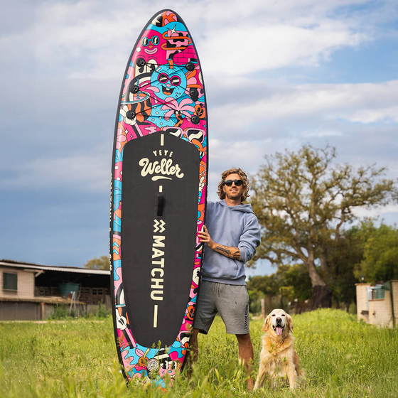 MATCHU SPORTS Uppblåsbar Sup Bräda Yeye Weller 320x81x15cm - Upp Till 150kg - Stand Up Paddle Board på