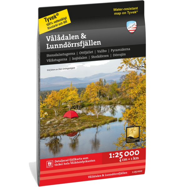 CALAZO Vålådalen Lunndörrsfjällen 1:25 000 på
