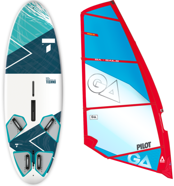 TAHE Vindsurfpaket Techno 160 D / Gaastra Pilot på