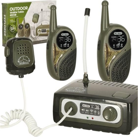 NORTHIX Walkie Talkie Walkie Talkie Shortwave Set With Switchboard For Kids Khaki på
