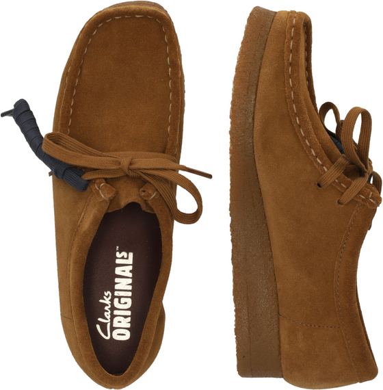 CLARKS ORIGINALS Wallabee Cola Mocka på