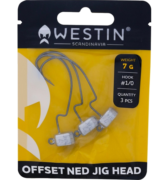 WESTIN Westin Offset Ned Jig Head #1/0 3,5g Lead 3pcs på