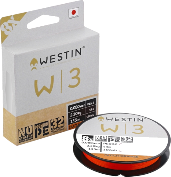 WESTIN Westin W3 8 Braid Dutch Orange 135m 0,26mm 16,5kg på