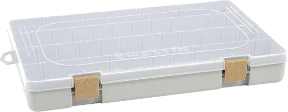 WESTIN Westin W3 Tackle Box 36x22,5x4,8cm Grey/clear på