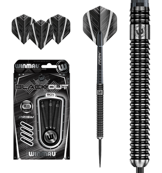 WINMAU Winmau Blackout Steel Tip Darts 24gr på