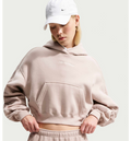 NIKE Women's Cropped Pullover Hoodie Studio Fleece Medium Weight 'graphic Pack' på