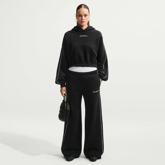 NIKE Women's Cropped Pullover Hoodie Studio Fleece Medium Weight 'graphic Pack' på