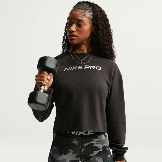 NIKE Women's Dri-fit Crew-neck French Terry Top Pro på