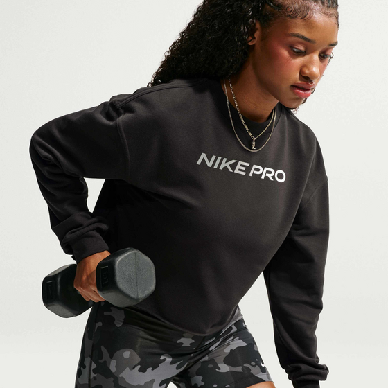 NIKE Women's Dri-fit Crew-neck French Terry Top Pro på