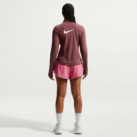 NIKE Women's Dri-fit Mid-rise Brief-lined Running Shorts Tempo Flow Swoosh på