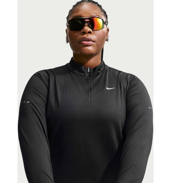 NIKE Women's Dri-fit Uv 1/4-zip Running Top (plus Size) Swift på