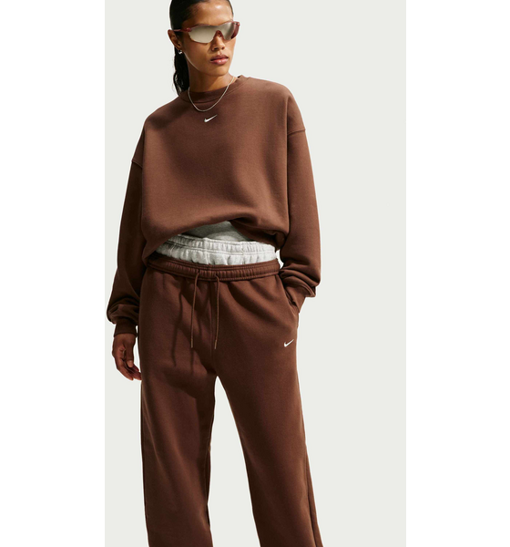 NIKE Women's High-rise Oversized Cuffed Trousers Studio Fleece Medium Weight på
