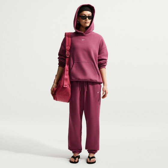 NIKE Women's High-rise Oversized Cuffed Trousers Studio Fleece Medium Weight på