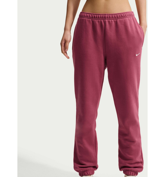 NIKE Women's Mid-rise Cuffed Trousers Studio Fleece Medium Weight på