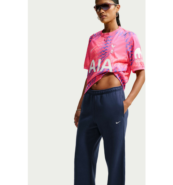 NIKE Women's Mid-rise Open-hem Trousers Studio Fleece Medium Weight på