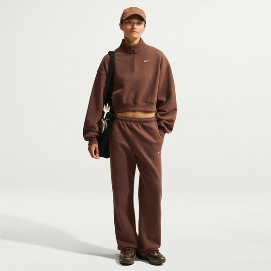 NIKE Women's Oversized 1/4-zip Cropped Top Studio Fleece Medium Weight på