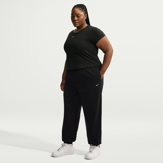 NIKE Women's Oversized High-rise Cuffed Trousers Studio Fleece Medium Weight på