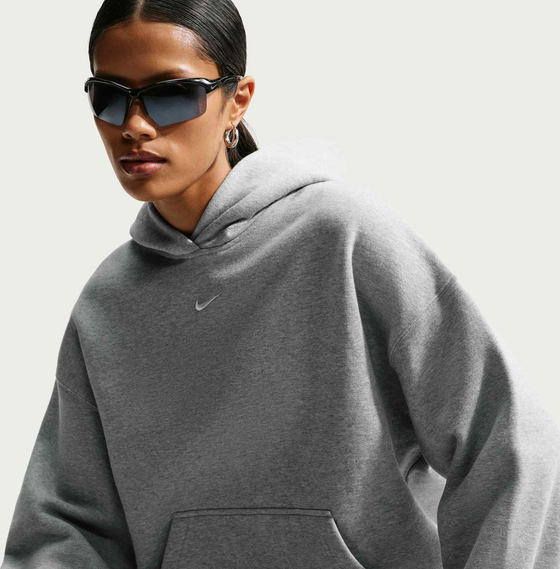 NIKE Women's Oversized Pullover Hoodie Studio Fleece Medium Weight på