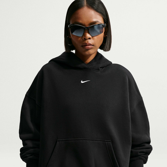 NIKE Women's Oversized Pullover Hoodie Studio Fleece Medium Weight på