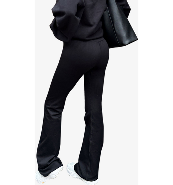 FRANK DANDY Women's Ribbed Flare Tights på