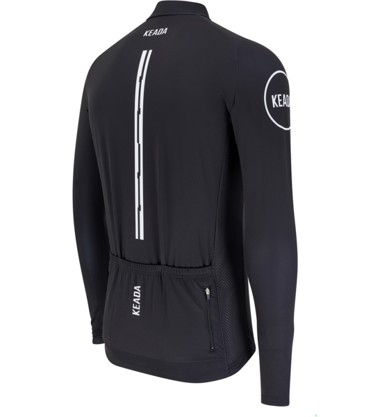 KEADA SPORTS Womens Essential Long Sleeved Cycling Jersey - Black på