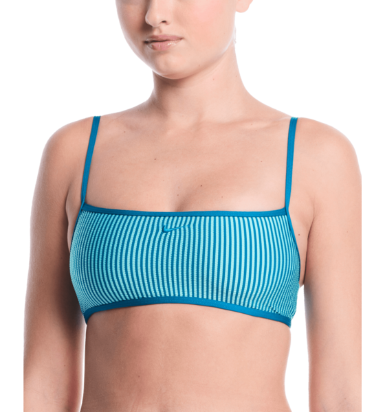 NIKE Womens Ripple Texture Square Neck Bikini Top på