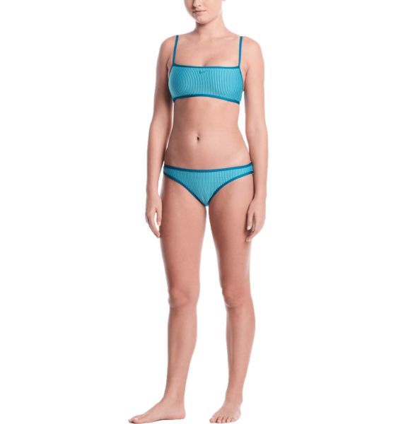 NIKE Womens Ripple Texture Square Neck Bikini Top på