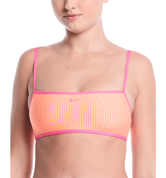 NIKE Womens Ripple Texture Square Neck Bikini Top på