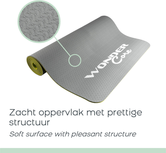NORTHIX Wonder Core - Yoga Mat Tpe - Yellow/grey på