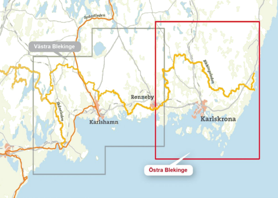 CALAZO Östra Blekinge 1:50 000 på