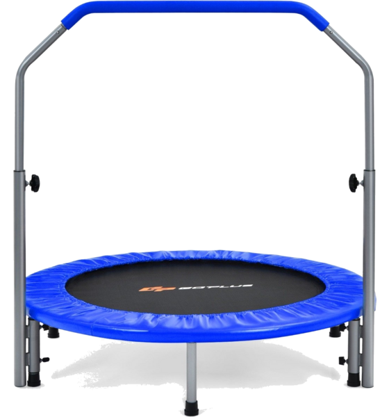 NORTHIX Ø101 Cm Folding Mini Trampoline Fitness Trampoline With Height-adjustable Handle Blue + Black på