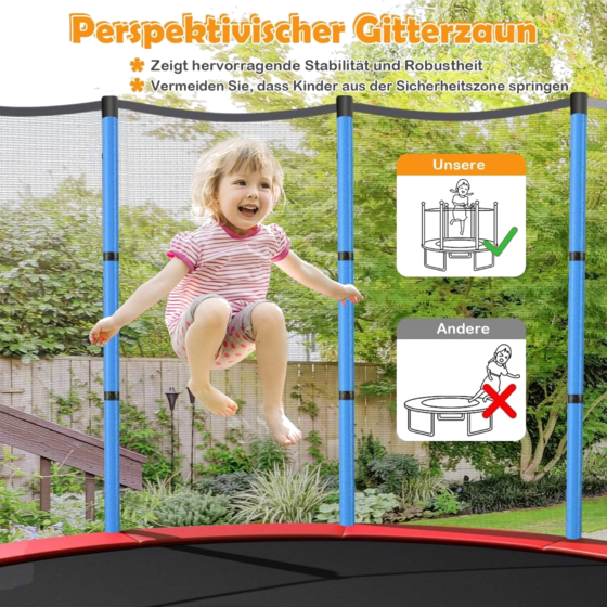 NORTHIX Ø140cm Garden Trampoline With Safety Net Trampoline Can Hold Up To 135 Kg For Children Aged 3 And Ov på