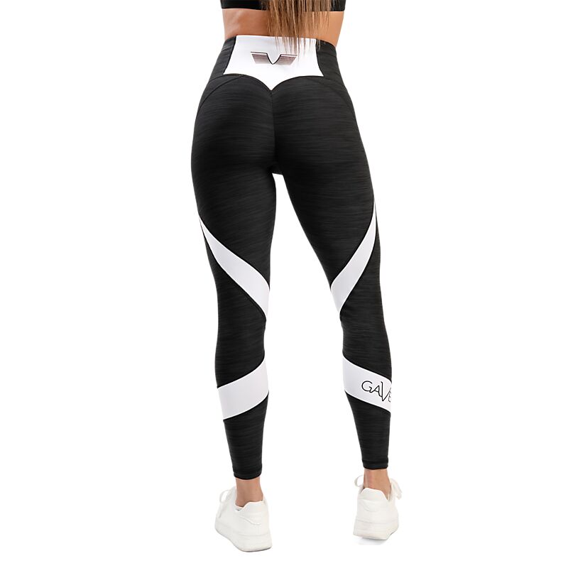 GAVELO W Black & White Swirl Leggings på